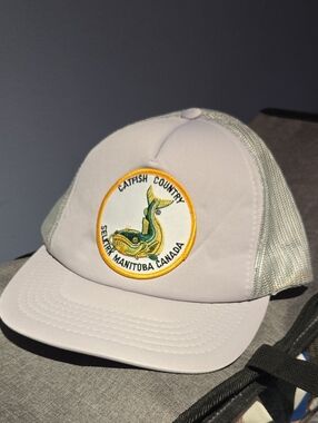 Catfish Country Hat - Light Gray with Yellow Patch - Unbranded